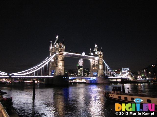 SX27055 Tower Bridge at night, London